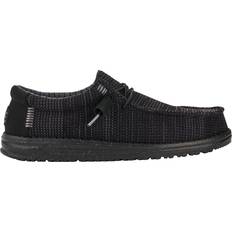 Hey Dude Men Low Shoes Hey Dude Wally Stretch Sox Wide Black 10, Men’s Shoes, Men's Slip-on Loafers, Comfortable & Light-Weight