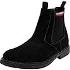 Tommy Hilfiger Boots Tommy Hilfiger Herren Chelsea Boots aus Wildleder, Schwarz (Black)