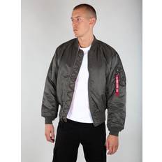 Stof Jakker Alpha Industries Vendbar Bomberjakke Med Lynlås - Grå