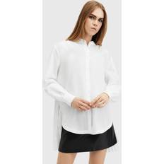 Elastane/Lycra/Spandex Shirts AllSaints Pleated Percy Shirt white