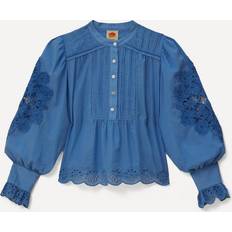 Farm Rio Women's Blue Long Sleeve Blouse