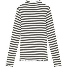 Mads Nørgaard T-shirts Mads Nørgaard Mads Nørgaard 5x5 Stripe Trutte Tee LS Blus Rosin/Vanilla Ice