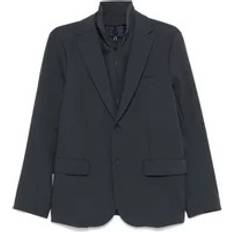 3XL Blazers Emporio Armani OFFICIAL STORE Single-breasted Jacket With Full-zip Detachable Inner Panel In Smooth Lightweight Nylon