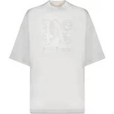 Palm Angels Dam T-shirts Palm Angels Monogram Statement T-Shirt - Beige