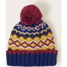 Beanies Monsoon Kids' Fair Isle Pom Pom Beanie Hat, Multi