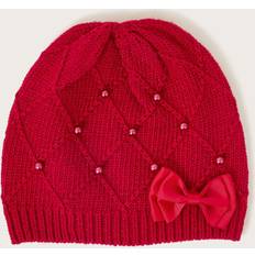 Red Beanies Children's Clothing Monsoon Kids' Pearly Knit Beanie Hat, Red