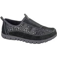 Suede Extra Wide Trainers Black