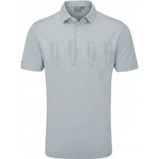 Ping Polotrøjer Ping Arizona Cactus Print Polo Pearl Grey UKXXL