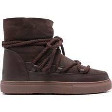 INUIKII Classic sneaker ankle boots women Calf Leather/Rubber/Lambskin Brown