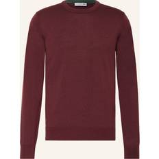 Lacoste Merino Wool Crew Neck Sweater Bordeaux