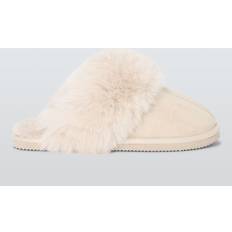 John Lewis Lewi Microsuede Fluffy Faux Fur Mule Slippers
