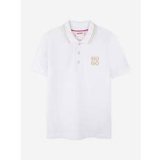 Polos HUGO Kids' Short Sleeve Polo Shirt, White