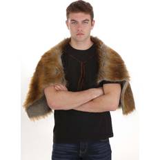 Vikings Costumes Fun Costumes Vikings Ragnar Lothbrok Wolf Pelt Cloak Yellow (One-Size)