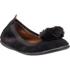 Ballerina Shoes Children's Shoes Elephantito Suede Pom Ballerina Shoes (Black, Toddler 27) Maisonette