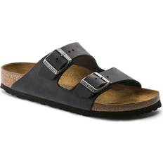 Birkenstock Sort Badesandaler Birkenstock Arizona Black Oiled Leather BRED