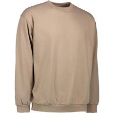 Beige Sweatere ID Identity Id Klassisk Sweatshirt