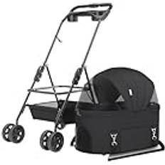 Pets Westswan Husdjur Barnvagn Separerad Universal Wheel Pet Stroller (Black)