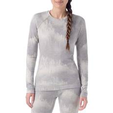 Gray - Women Base Layers Smartwool Classic Thermal Merino Crew Baselayer Women's Light Gray Foggy Pines