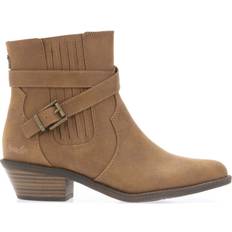Blowfish Women's blowfish malibu lyah buckle western boots in brown