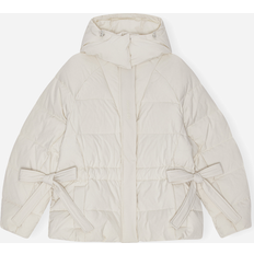 Ganni Jakker Ganni Tech Seersucker Oversized Puffer Jacket Tofu