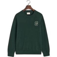 Gant Tops Gant Badge Crewneck Sweatshirt Vert