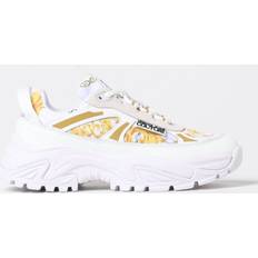 Synthetic Leather Shoes Versace Jeans Couture Sneakers Woman color White