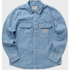 Denim Jackets - Unisex Carhartt WIP Denim Shirts, male, Blue, Harvey Shirt Jacket Blue Stone Bleached