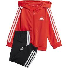 adidas Essentials Shiny Baby-Trainingsanzug mit Kapuze IZ4991 bright red/white 92