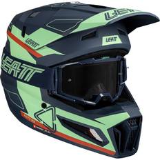 LEATT Moto 3.5 MX Helmet With Goggles - Red/Green/Blue