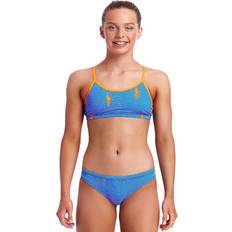 Multicoloured Bikinis Children's Clothing Funkita Funkita Girls Ocean Swim Racerback Two Piece Bikini Set