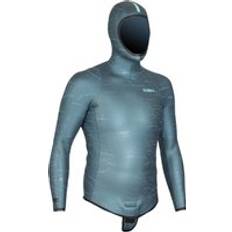 Grey Wetsuits Subea Neoprene Freediving Wetsuit Jacket Frd900 mm Grey Print River Grey/fluo Chlorophyll Green