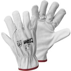 White Work Gloves L+D worky DRIVER GLOVE 1606-10 Full-grain cowhide Protective glove (gloves) 10, EN 388 CAT II Pair