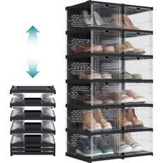 Songmics Hallway Furniture & Accessories Songmics Foldable Boxes ULSP206B01 12 pcs Shoe Rack