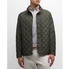 Green - Men Coats Peter Millar Men's Suffolk Coat Color: Dark Olive