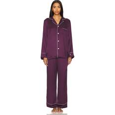 Heritage Silk Pajama Set Aubergine