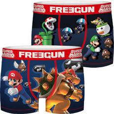 Freegun Super Mario Herren Boxershorts 2er Pack Luigi Bowser Gumba Piranha Pflanze