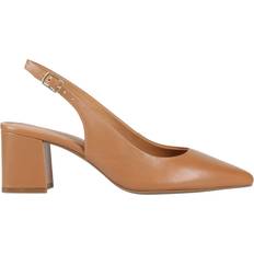 Sheepskin Heels & Pumps Geox Woman Pumps Camel Sheepskin Beige