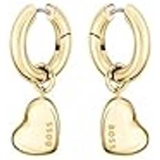 Women - Yellow Earrings BOSS Gold-tone huggie hoop earrings with heart charms