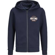Orange Sweatshirts Jack & Jones Logo Hættetrøje Med Lynlås Junior