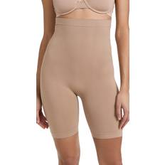 M Girdles Yummie womens Seamless Solutions Waist Shaper Thigh Shapewear, Almond, Large-X-Large