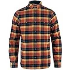 Fjällräven Singi Heavy Regular Fit Flannel Shirt - Autumn Leaf/Dark Navy