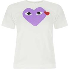 Comme des Garçons Clothing Comme des Garçons Comme Des Garçons Play heart-print cotton T-shirt women Cotton White