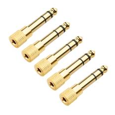 5-Pack Headphone Adapter 3.5mm to 6.35mm
