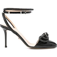 Mach & Mach 90mm crystal pumps women Calf Leather/Calf Leather/Patent Calf Leather/Polyurethane Black