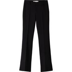 Bershka Flared Tailored Trousers - Black