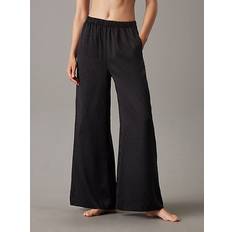 Satin Pyjamasar Calvin Klein Pyjama Pants Satin Jacquard Black