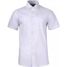 Gul - Herre Skjorter J. Harvest & Frost Twill Yellow Bow Slim fit kortærmet skjorte, White