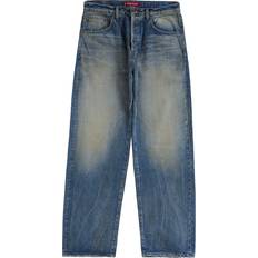 Supreme Jeans Supreme Distressed Loose Fit Selvedge Jean (SS24) Washed Indigo