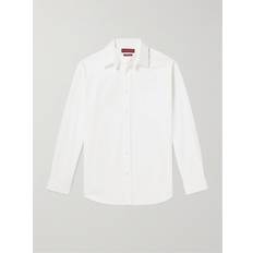 Gucci Men Shirts Gucci Cotton-Poplin Shirt Men White IT