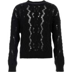 Our Legacy Black Cable Sonar Sweater BLACK FISHERMAN WOOL IT
